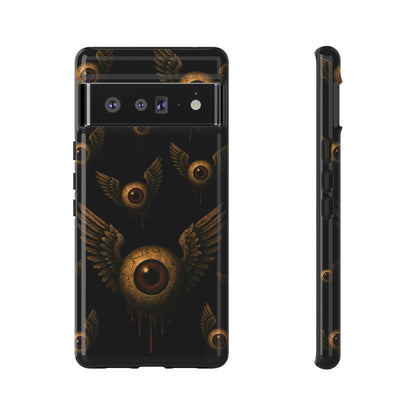 WINGS OF THE WATCHER – Impact-Resistant Tough Phone Case for iPhone, Google, & Samsung | NecroGrip