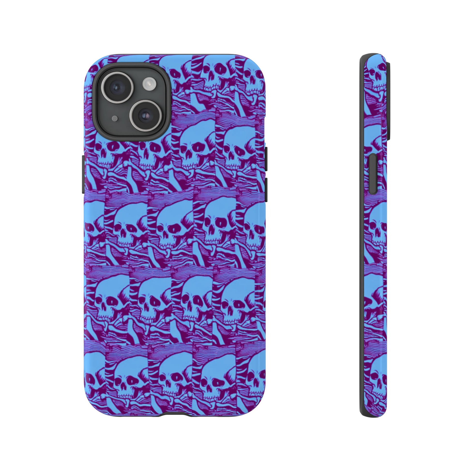 Phone Cases - Cool Blue Pile of Bones - NecroGrip 