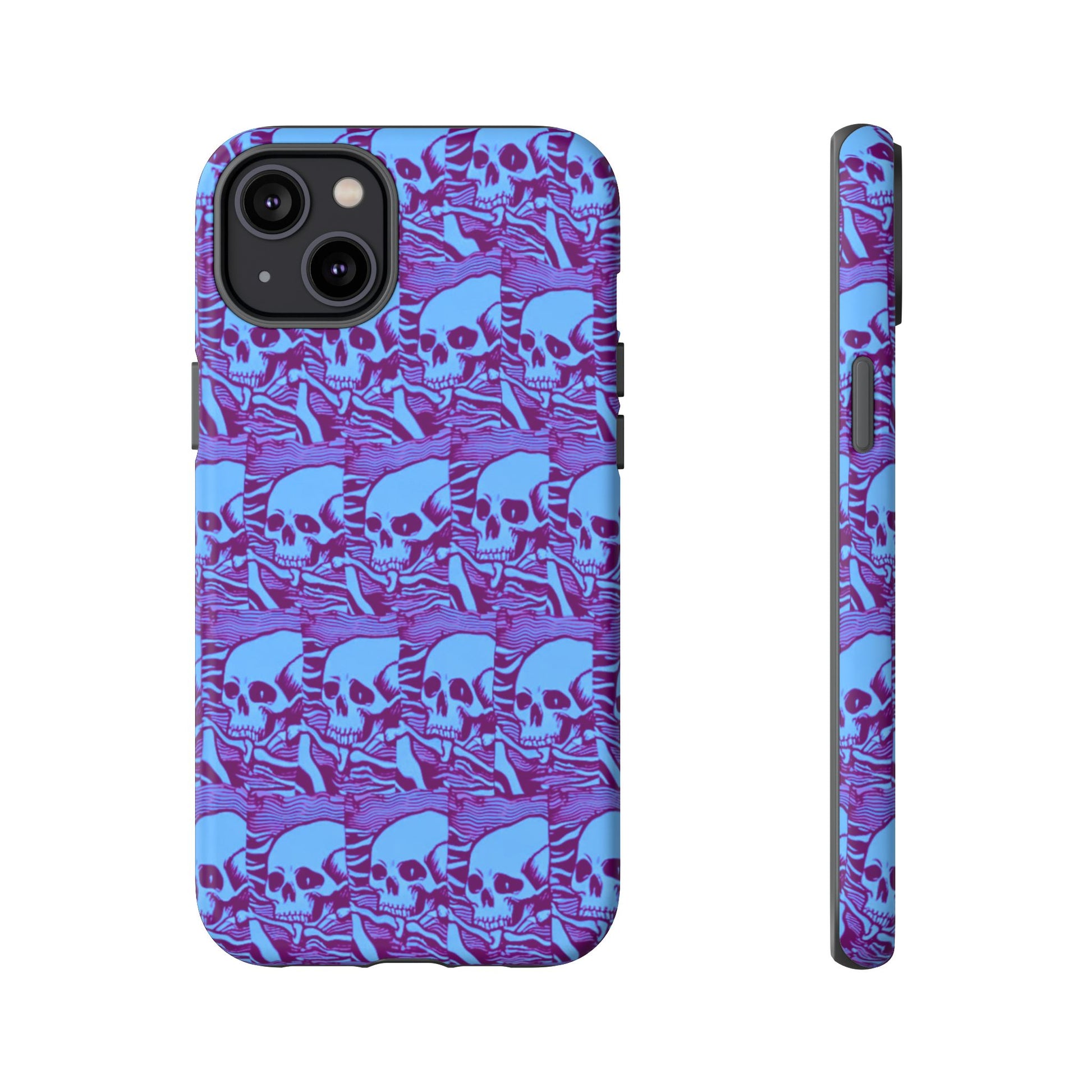 Phone Cases - Cool Blue Pile of Bones - NecroGrip 