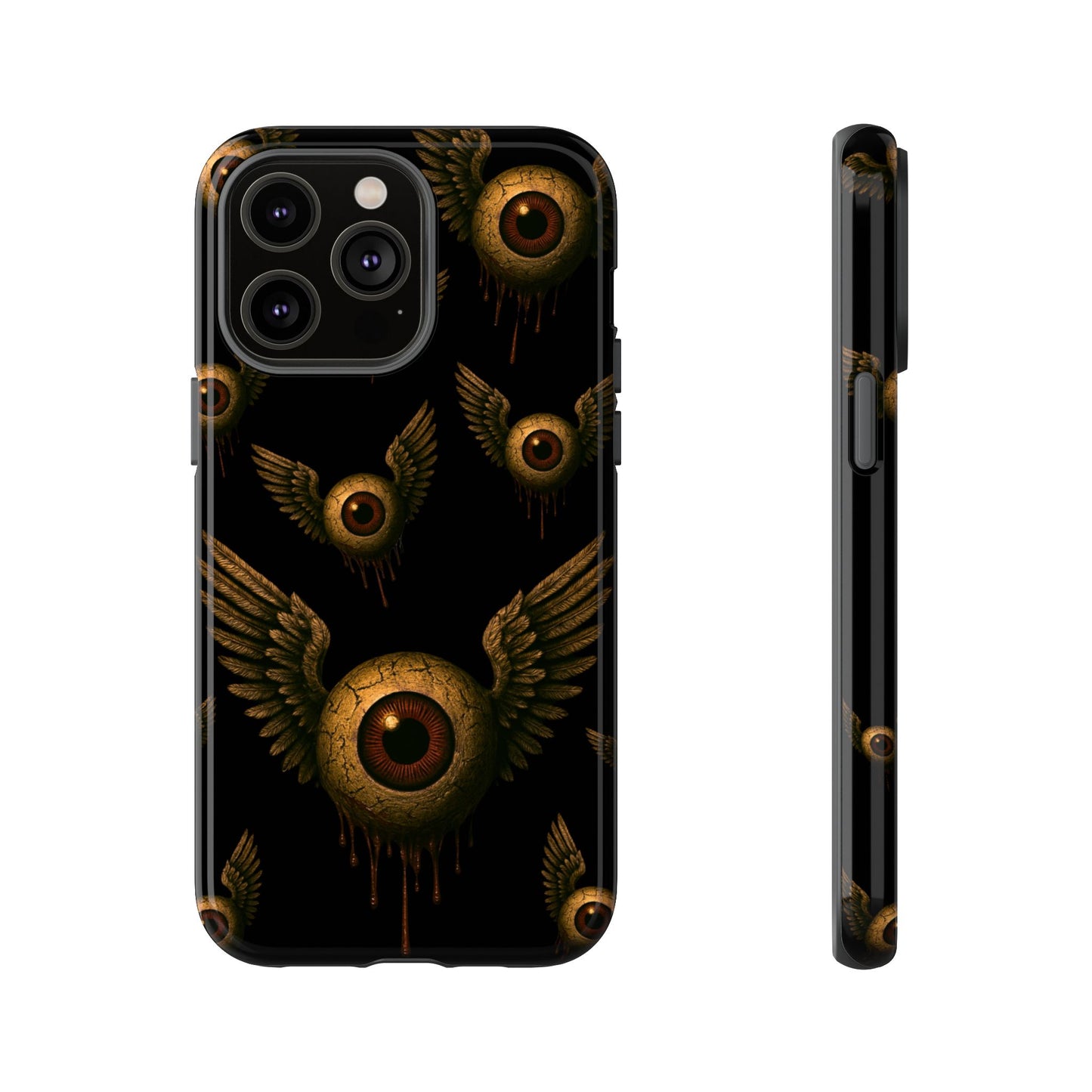 WINGS OF THE WATCHER – Impact-Resistant Tough Phone Case for iPhone, Google, & Samsung | NecroGrip