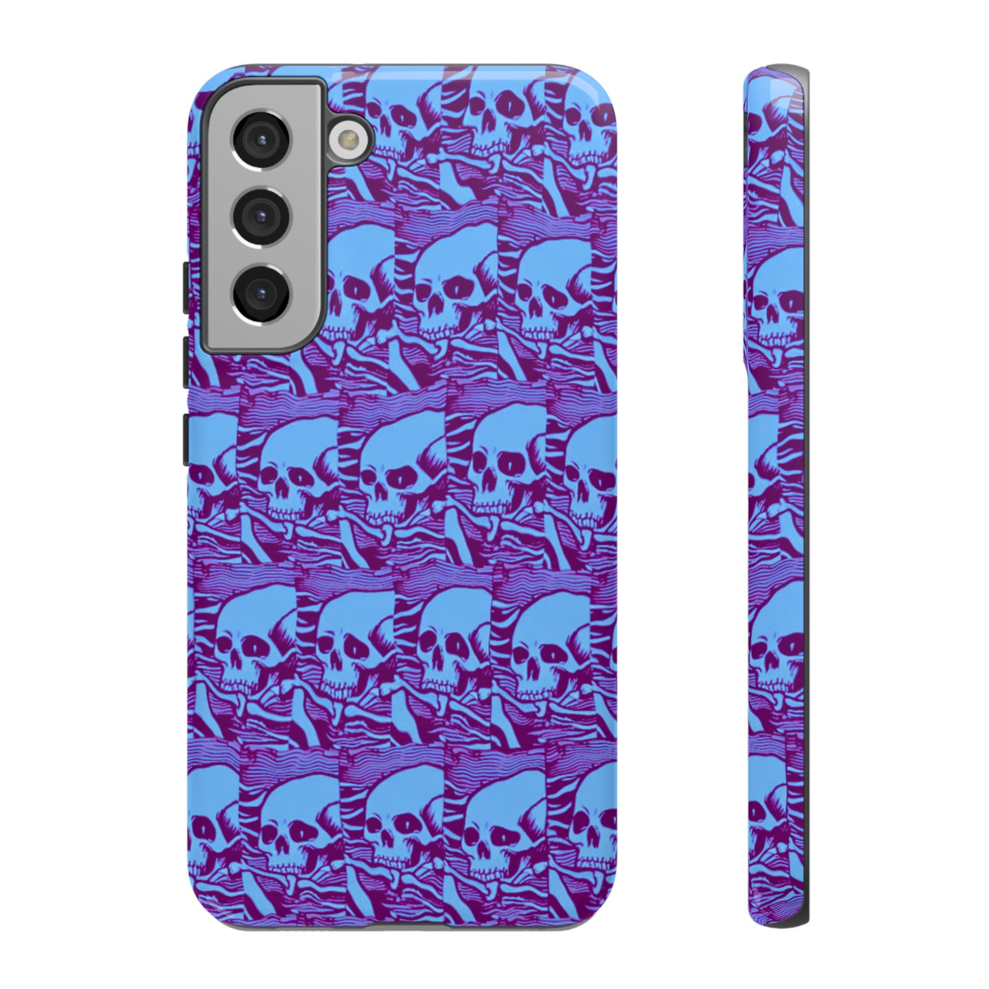Phone Cases - Cool Blue Pile of Bones - NecroGrip 