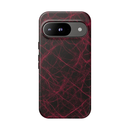 Crimson Synapse – Impact-Resistant Tough Phone Case for iPhone, Samsung & Google Pixel | NecroGrip