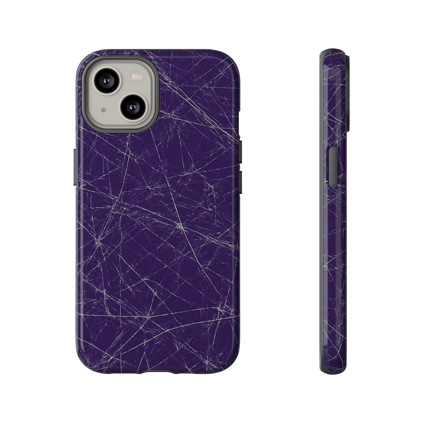 Fragmented impact-resistant phone case with cracked-glass design by NecroGrip.