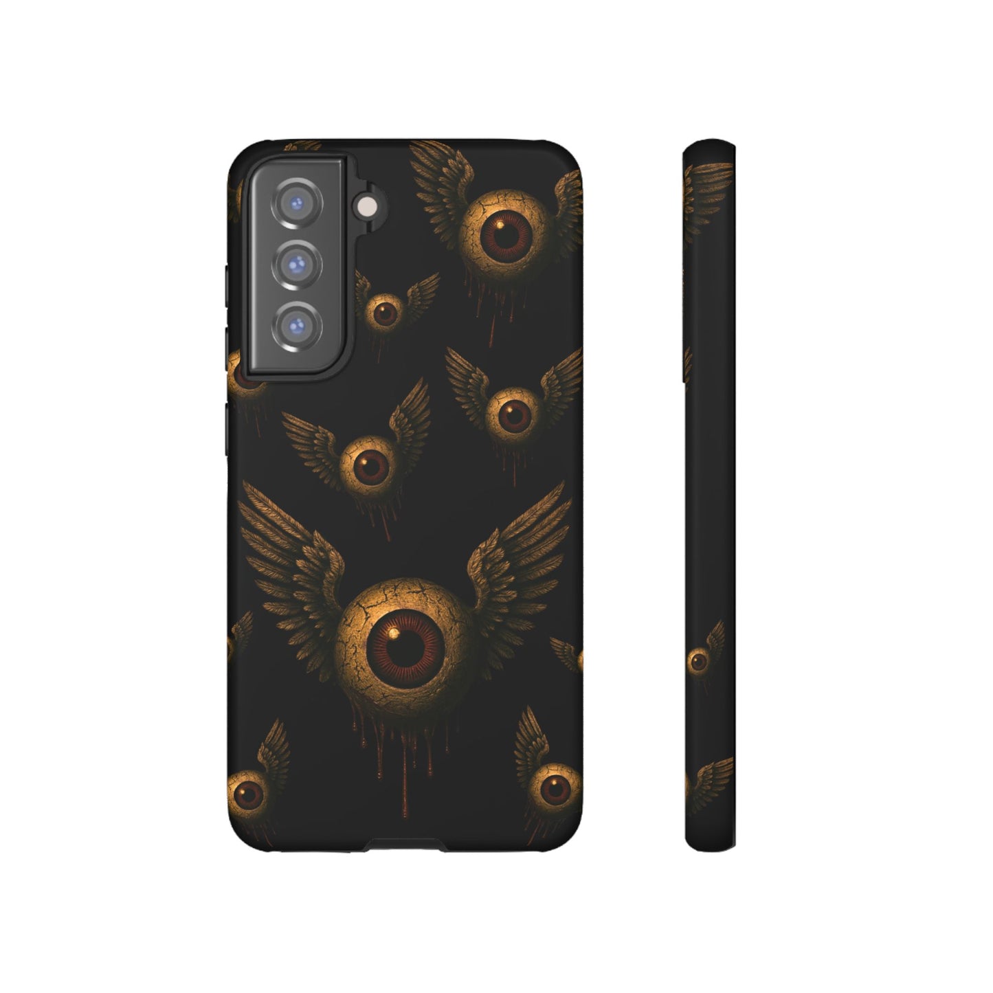 WINGS OF THE WATCHER – Impact-Resistant Tough Phone Case for iPhone, Google, & Samsung | NecroGrip