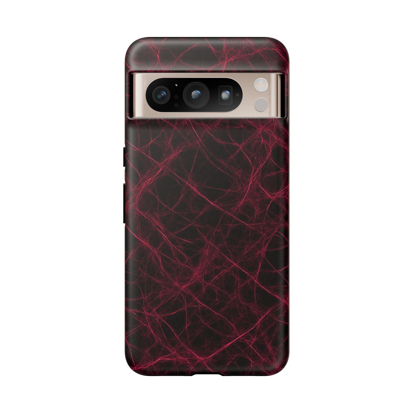 Crimson Synapse – Impact-Resistant Tough Phone Case for iPhone, Samsung & Google Pixel | NecroGrip