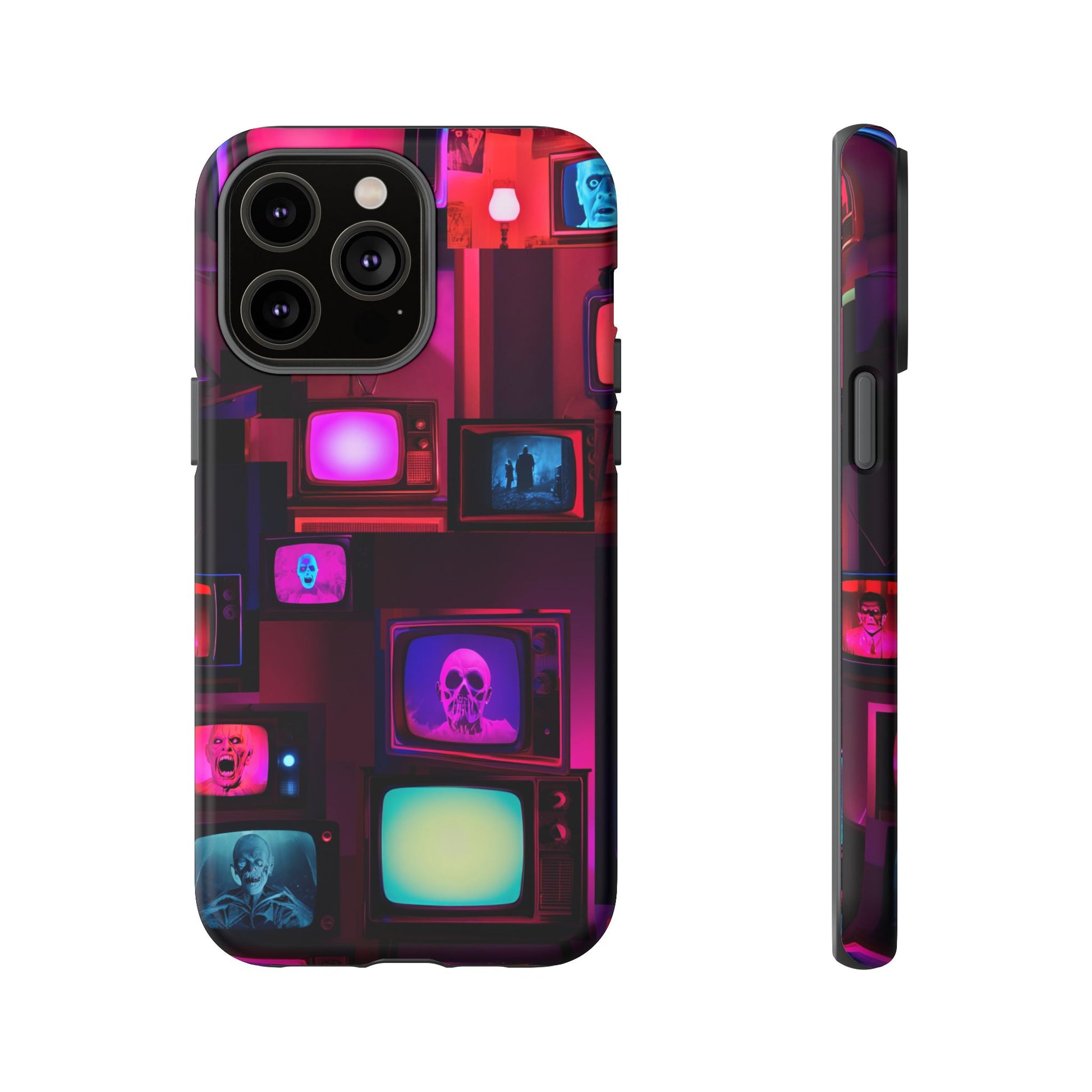 Haunted Broadcast – Glowing Television Tough Case - NecroGrip 