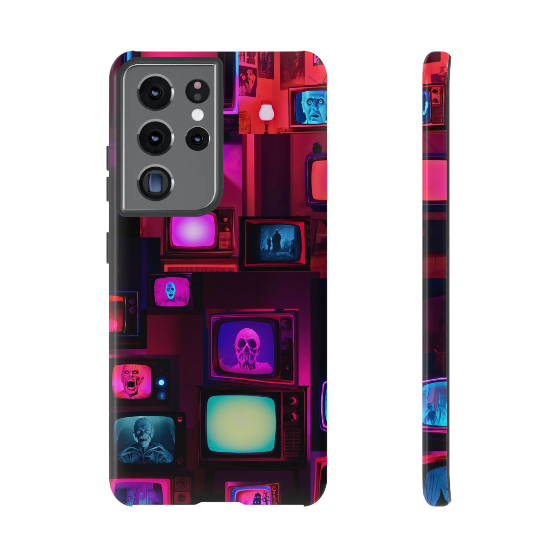 Haunted Broadcast – Glowing Television Tough Case - NecroGrip 