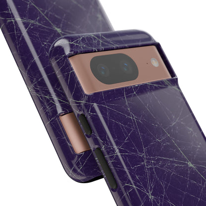 Fragmented impact-resistant phone case with cracked-glass design by NecroGrip.