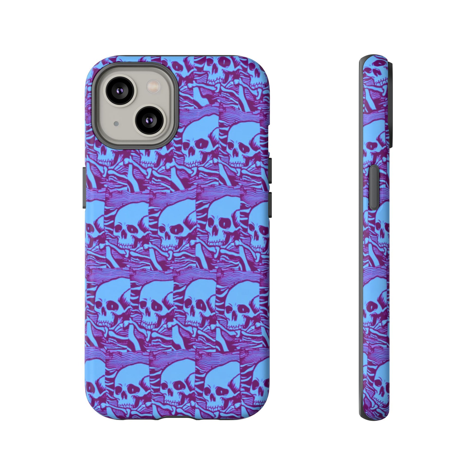 Phone Cases - Cool Blue Pile of Bones - NecroGrip 