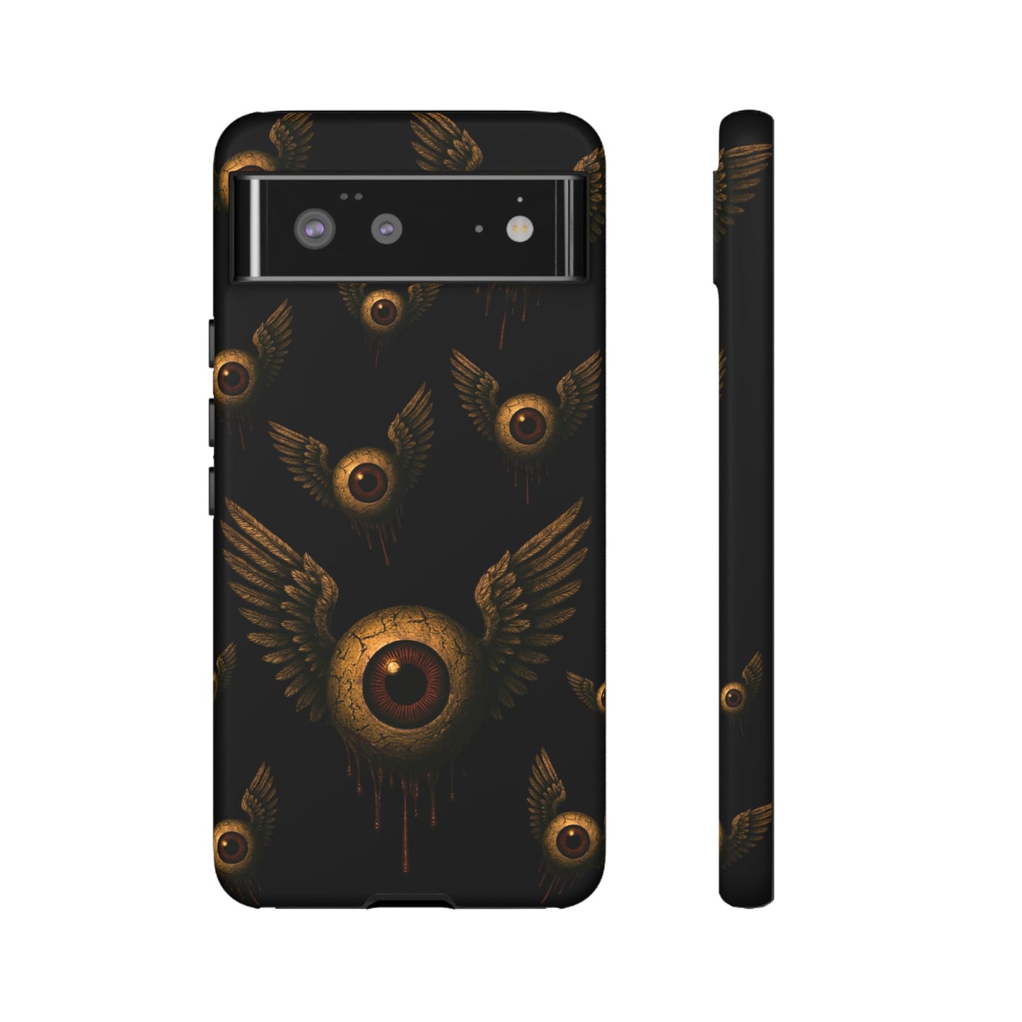 WINGS OF THE WATCHER – Impact-Resistant Tough Phone Case for iPhone, Google, & Samsung | NecroGrip