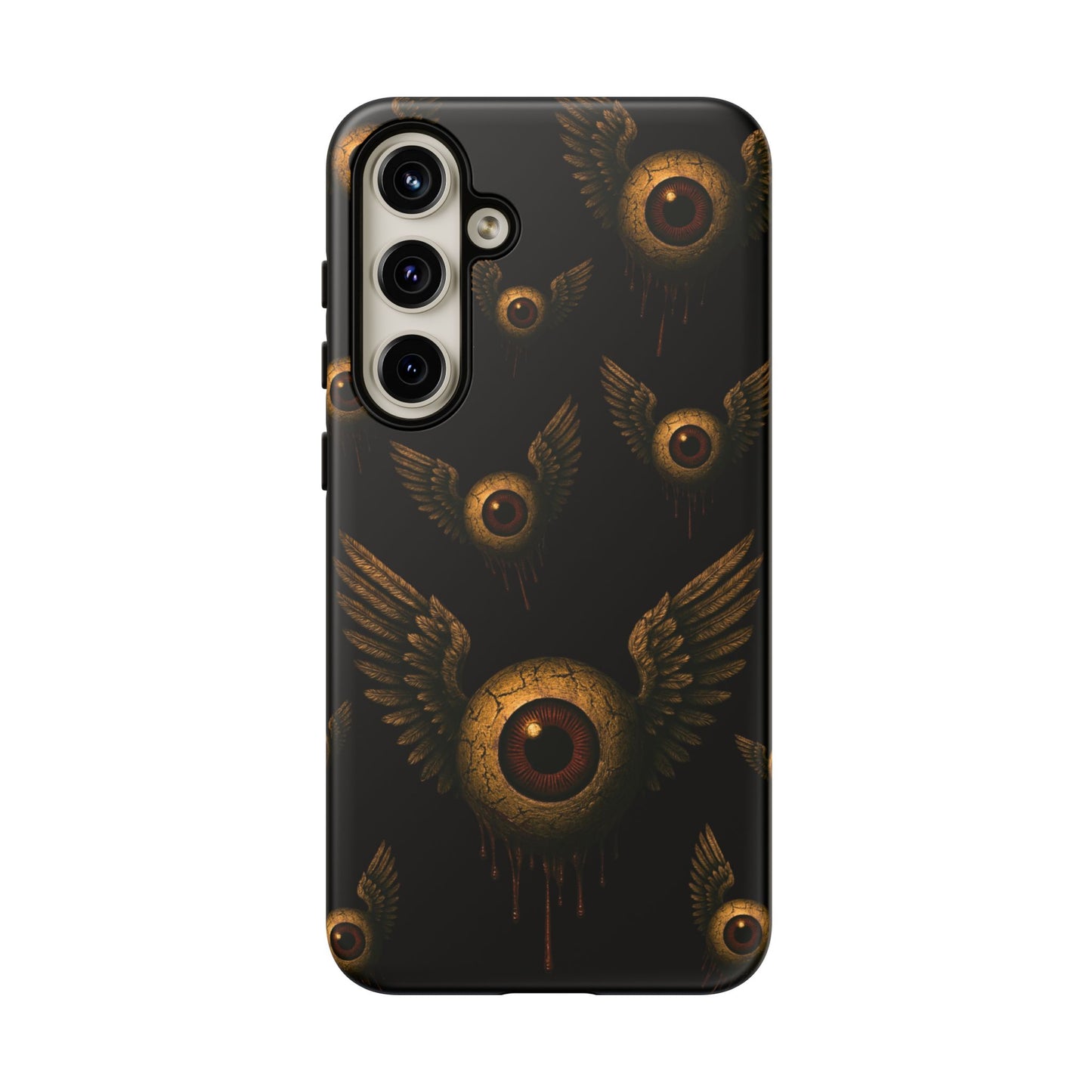 WINGS OF THE WATCHER – Impact-Resistant Tough Phone Case for iPhone, Google, & Samsung | NecroGrip