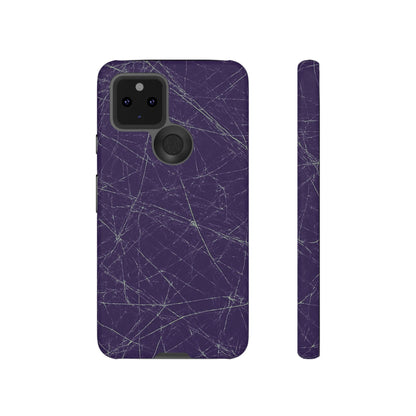 Fragmented impact-resistant phone case with cracked-glass design by NecroGrip.