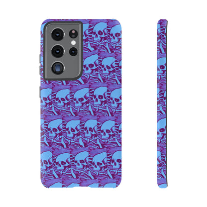 Phone Cases - Cool Blue Pile of Bones - NecroGrip 