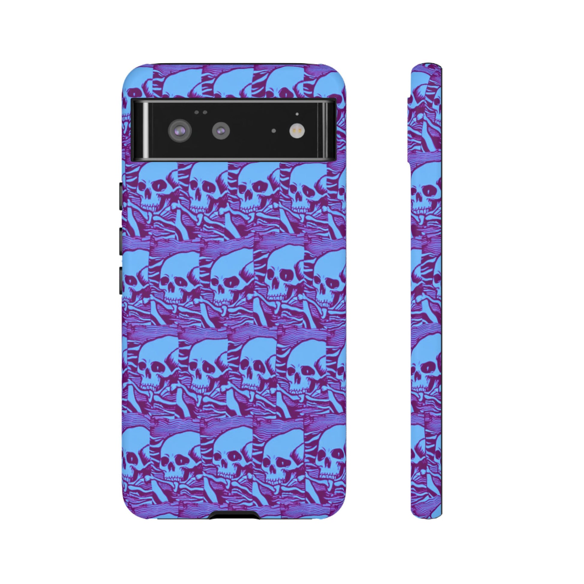 Phone Cases - Cool Blue Pile of Bones - NecroGrip 