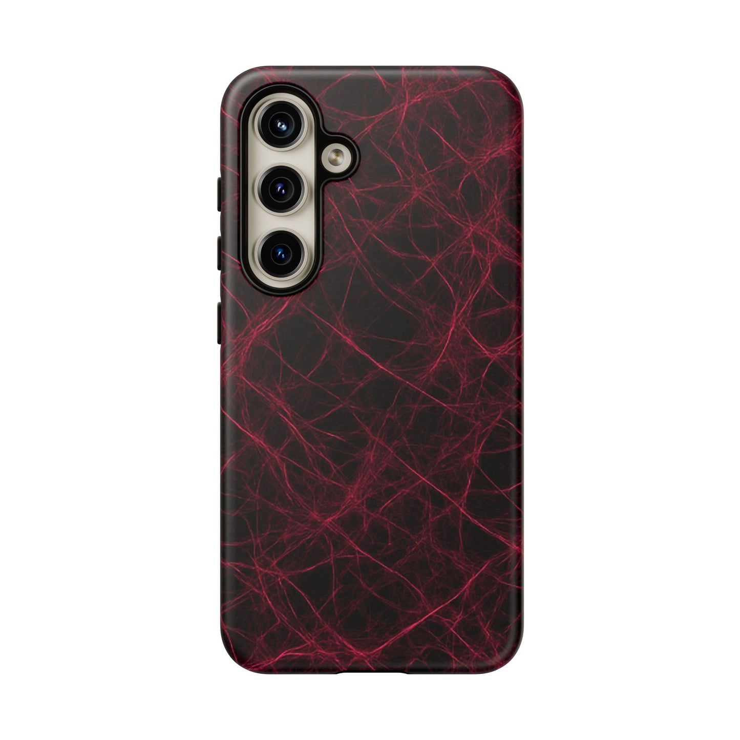 Crimson Synapse – Impact-Resistant Tough Phone Case for iPhone, Samsung & Google Pixel | NecroGrip