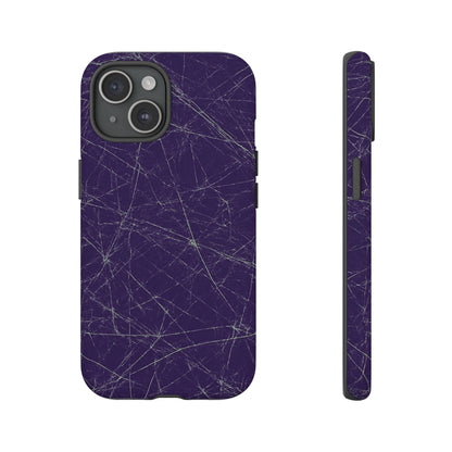 Fragmented impact-resistant phone case with cracked-glass design by NecroGrip.