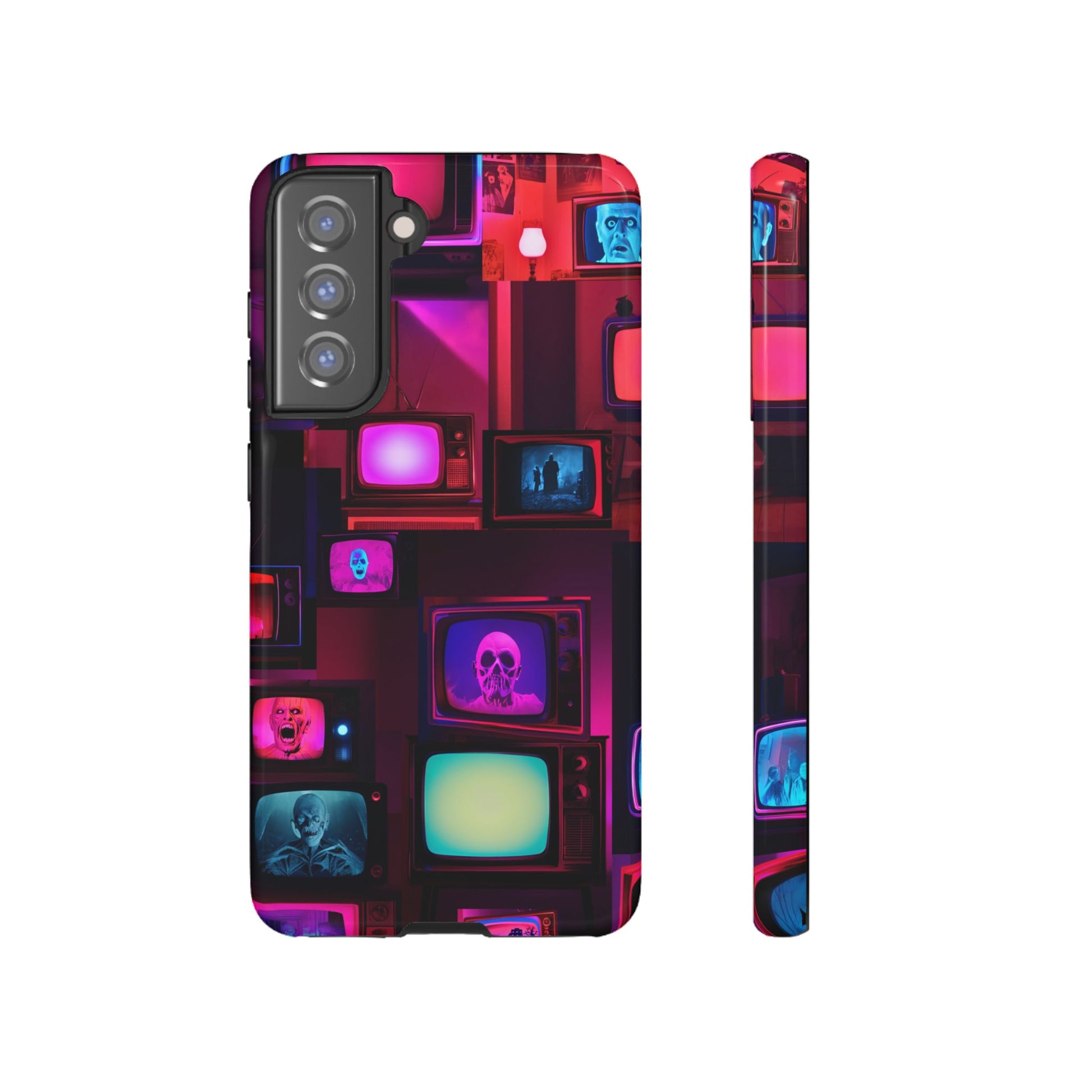 Haunted Broadcast – Glowing Television Tough Case - NecroGrip 