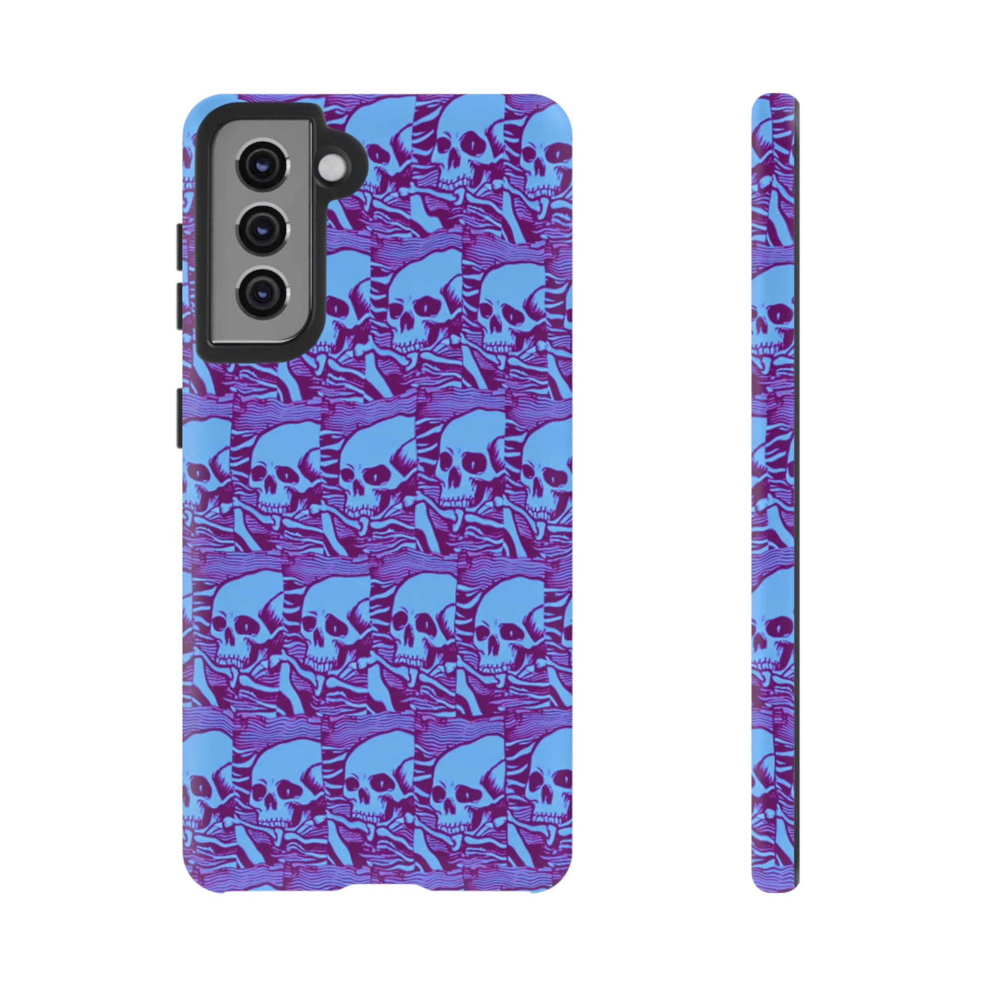 Phone Cases - Cool Blue Pile of Bones - NecroGrip 