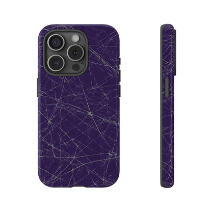 Fragmented impact-resistant phone case with cracked-glass design by NecroGrip.