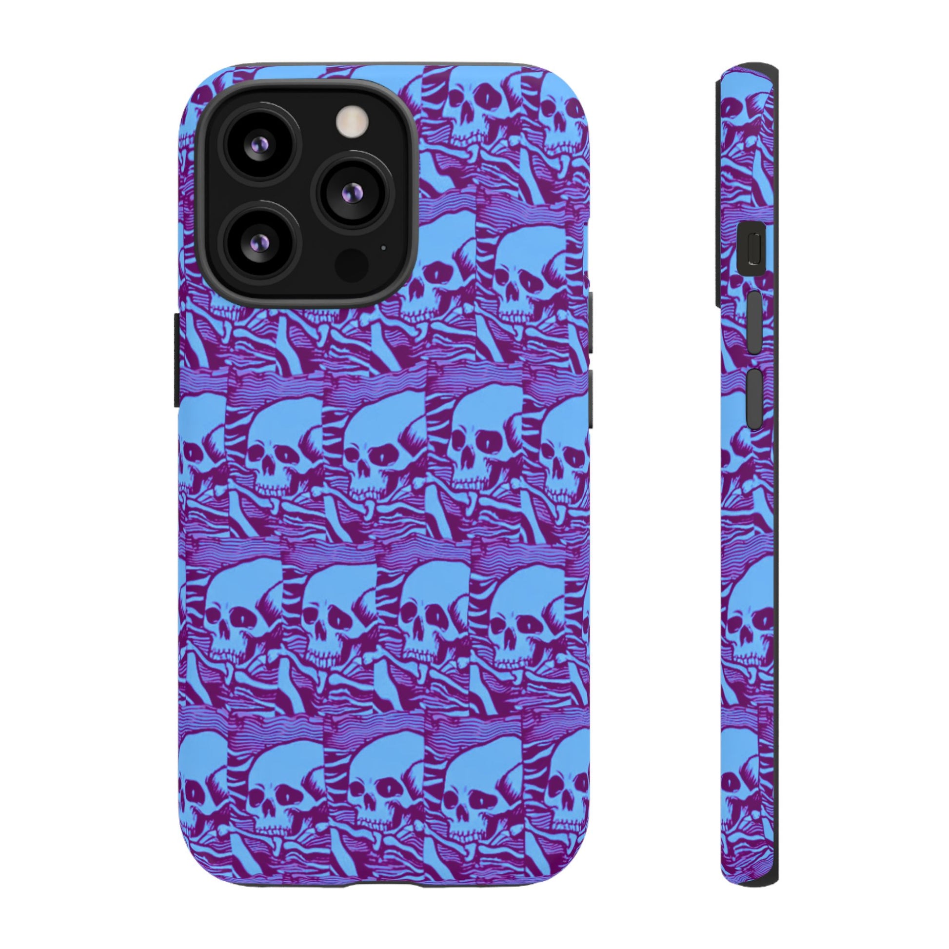 Phone Cases - Cool Blue Pile of Bones - NecroGrip 