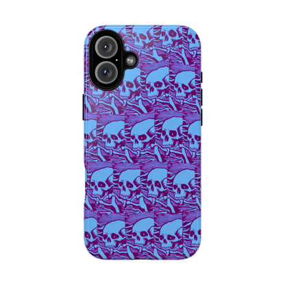 Phone Cases - Cool Blue Pile of Bones - NecroGrip 