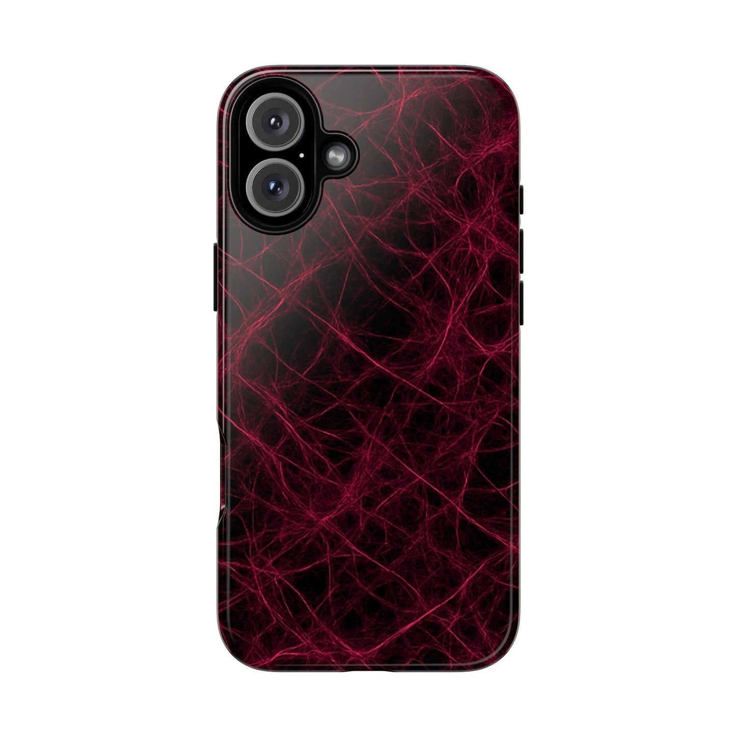 Crimson Synapse – Impact-Resistant Tough Phone Case for iPhone, Samsung & Google Pixel | NecroGrip