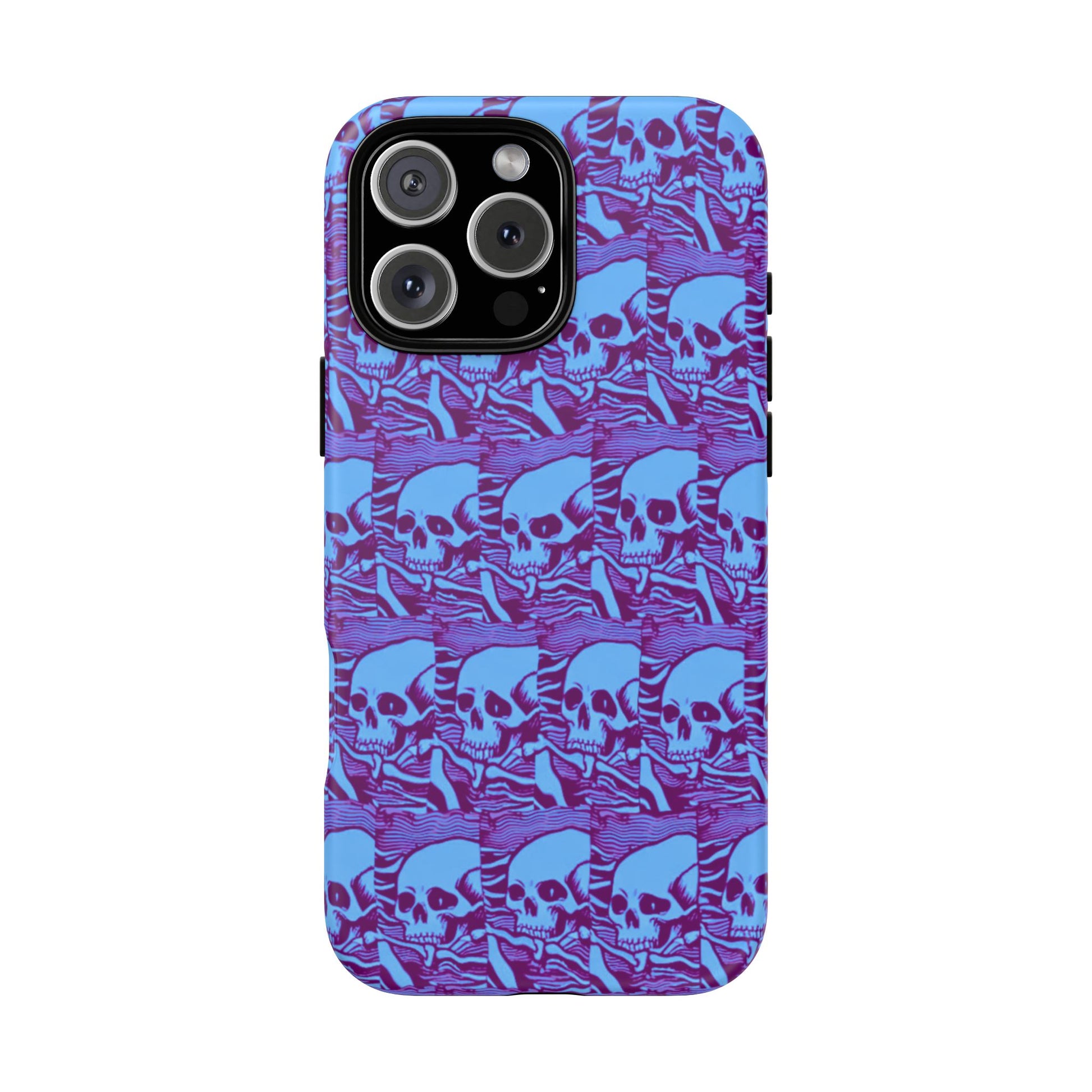 Phone Cases - Cool Blue Pile of Bones - NecroGrip 