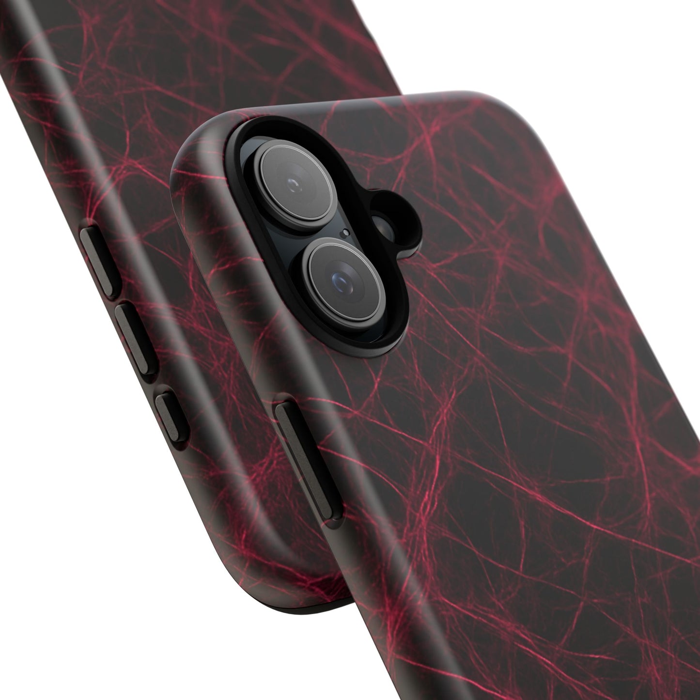 Crimson Synapse – Impact-Resistant Tough Phone Case for iPhone, Samsung & Google Pixel | NecroGrip