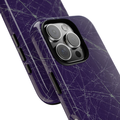 Fragmented impact-resistant phone case with cracked-glass design by NecroGrip.