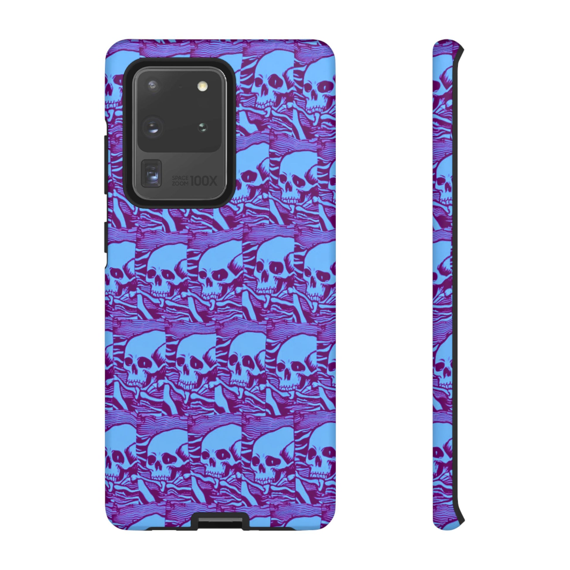 Phone Cases - Cool Blue Pile of Bones - NecroGrip 