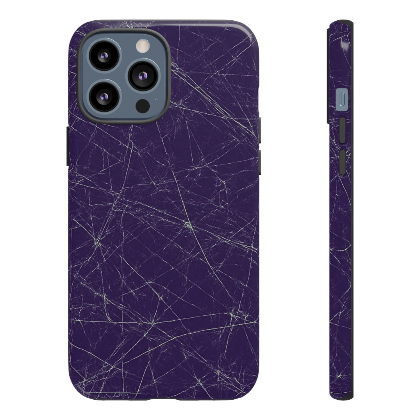 Fragmented impact-resistant phone case with cracked-glass design by NecroGrip.
