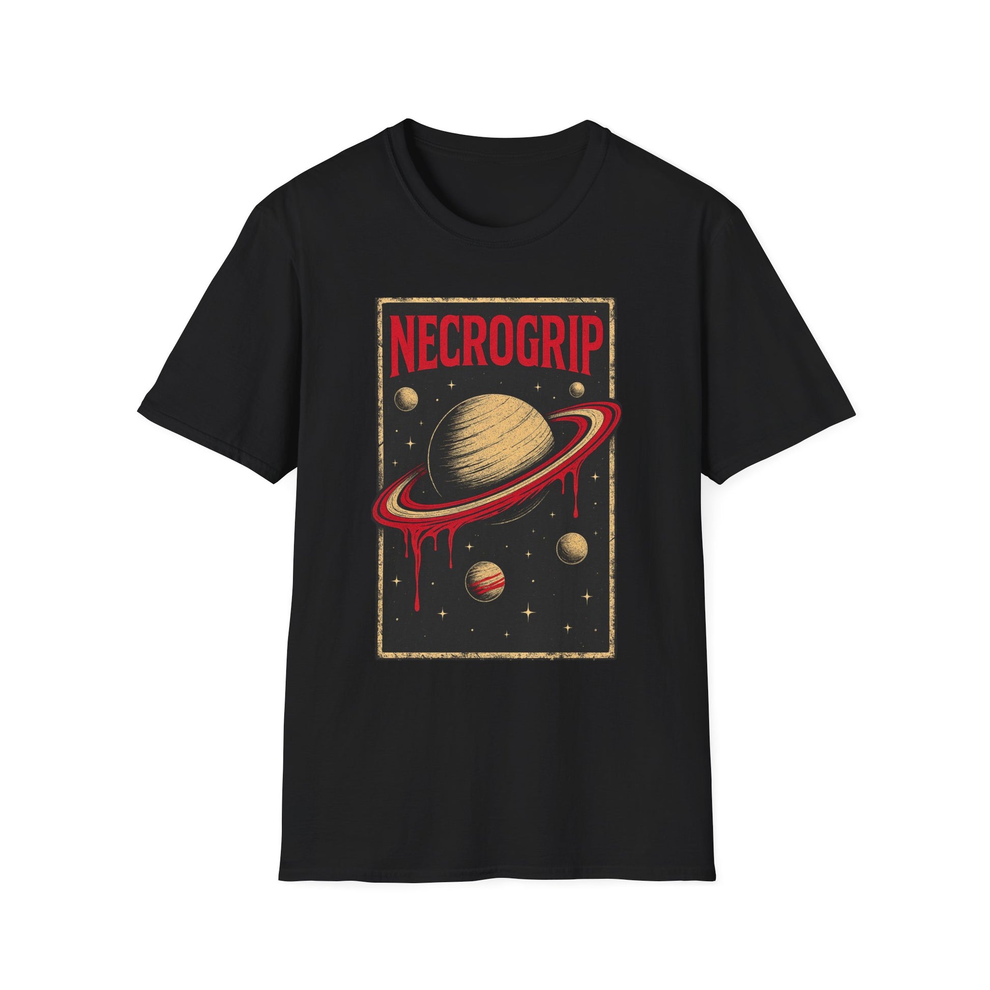 Blood Rings - NecroGrip Saturn Horror T-Shirt - NecroGrip 