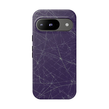Fragmented impact-resistant phone case with cracked-glass design by NecroGrip.