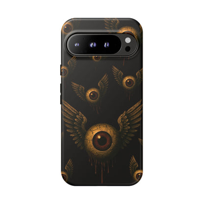 WINGS OF THE WATCHER – Impact-Resistant Tough Phone Case for iPhone, Google, & Samsung | NecroGrip