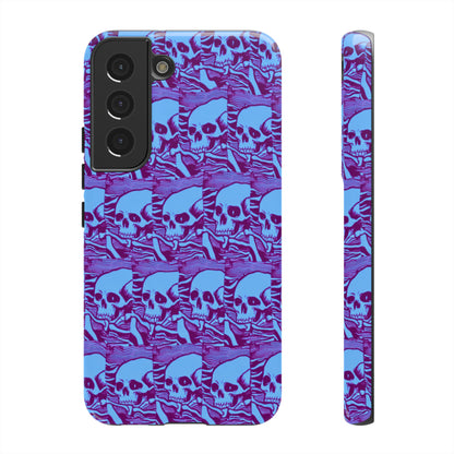 Phone Cases - Cool Blue Pile of Bones - NecroGrip 