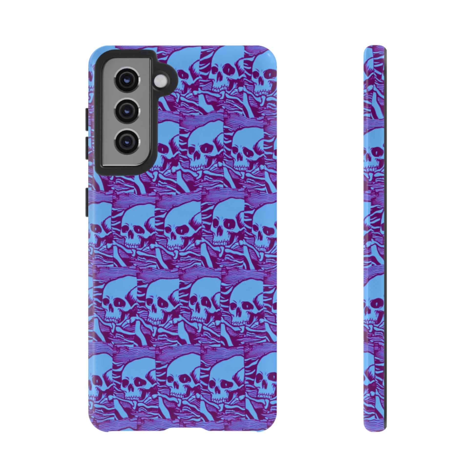 Phone Cases - Cool Blue Pile of Bones - NecroGrip 