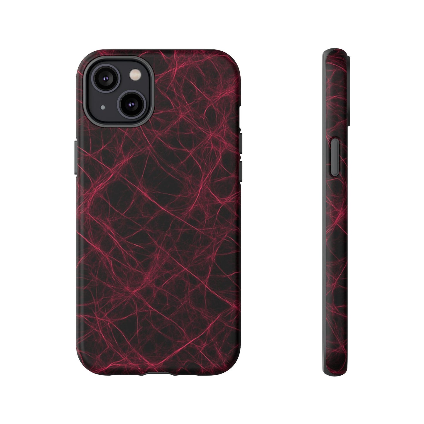 Crimson Synapse – Impact-Resistant Tough Phone Case for iPhone, Samsung & Google Pixel | NecroGrip
