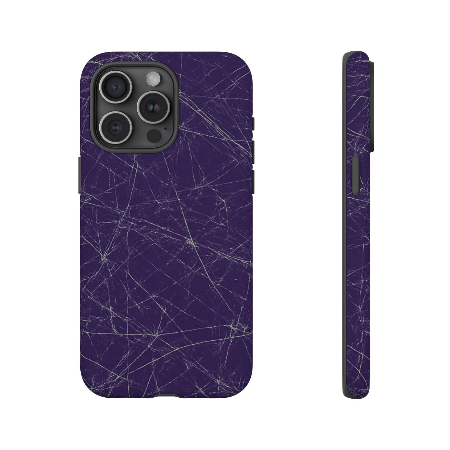 Fragmented impact-resistant phone case with cracked-glass design by NecroGrip.