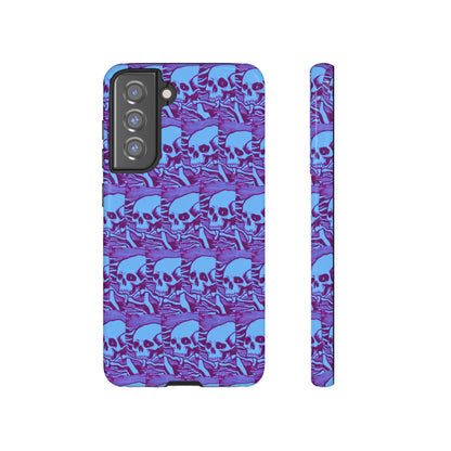 Phone Cases - Cool Blue Pile of Bones - NecroGrip 