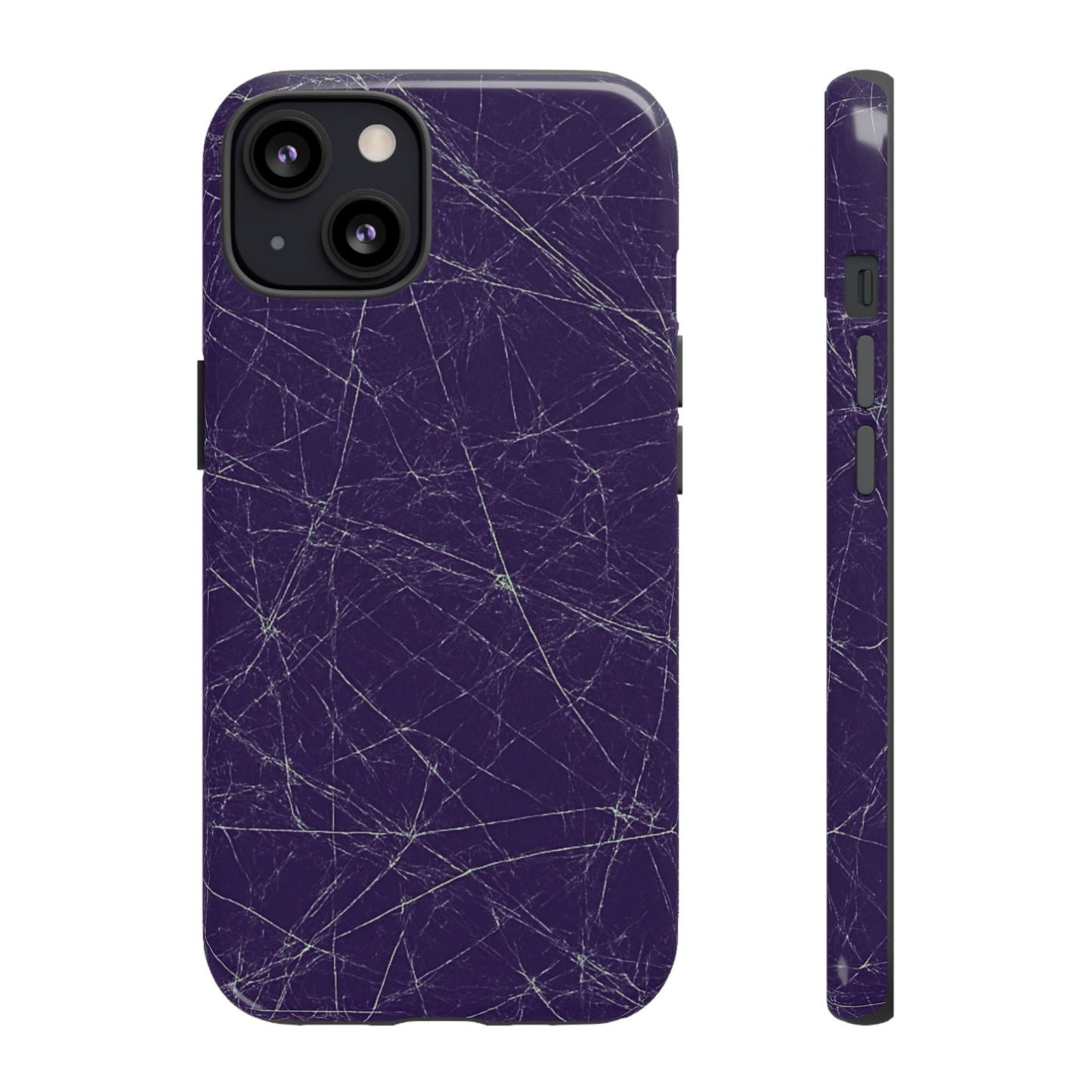 Fragmented impact-resistant phone case with cracked-glass design by NecroGrip.