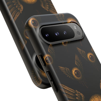 WINGS OF THE WATCHER – Impact-Resistant Tough Phone Case for iPhone, Google, & Samsung | NecroGrip