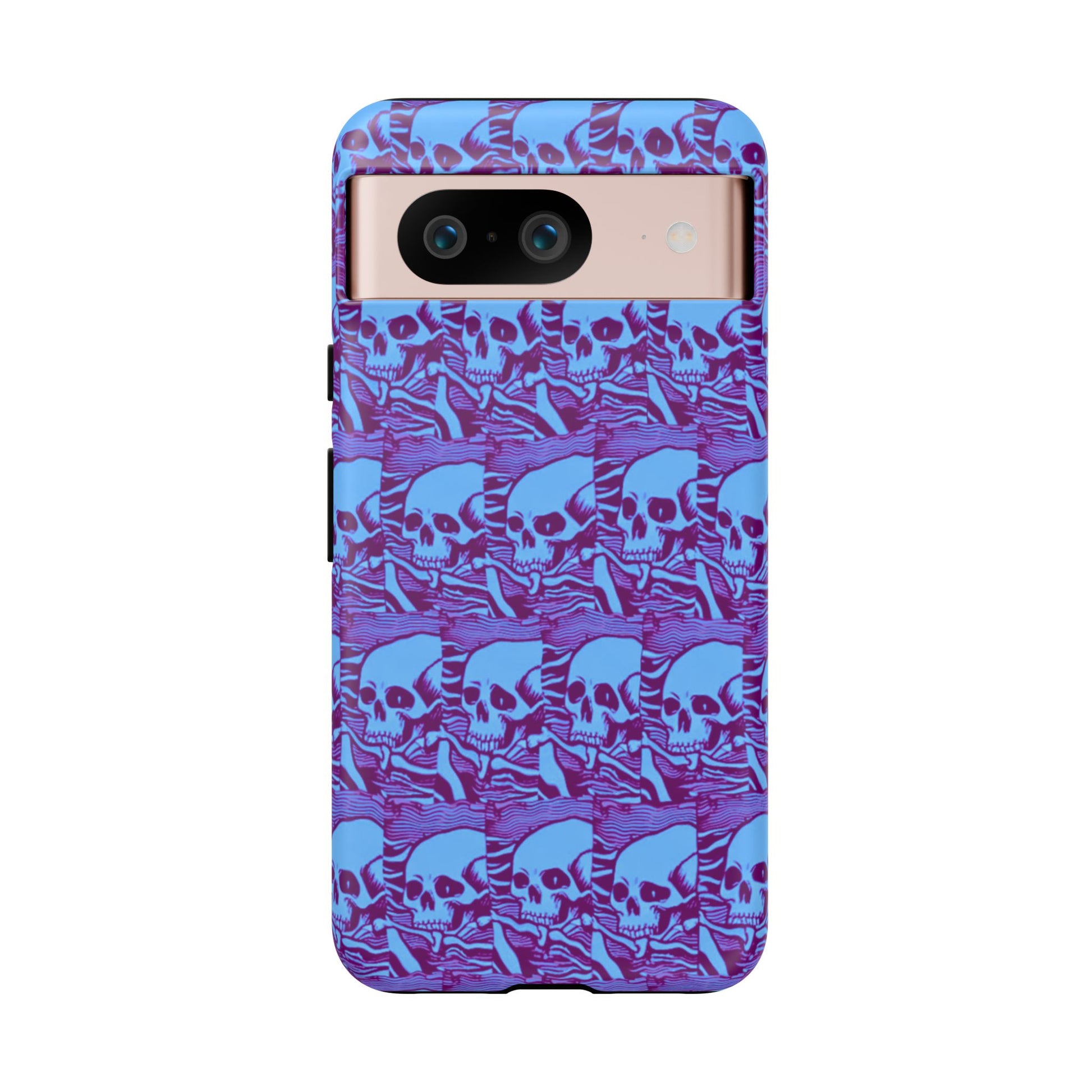 Phone Cases - Cool Blue Pile of Bones - NecroGrip 